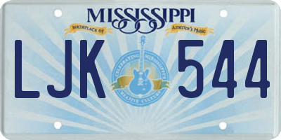 MS license plate LJK544