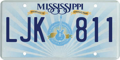 MS license plate LJK811