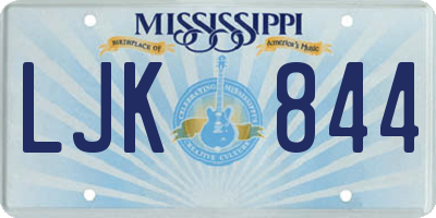 MS license plate LJK844