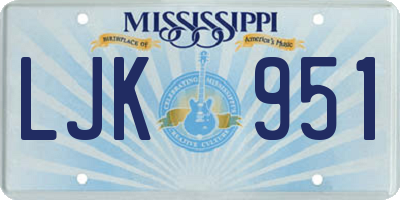 MS license plate LJK951