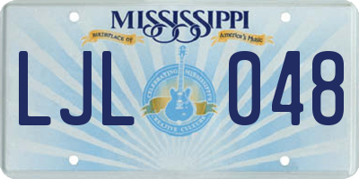 MS license plate LJL048