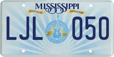 MS license plate LJL050
