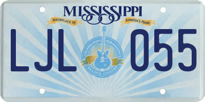 MS license plate LJL055