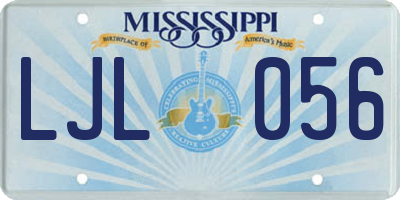 MS license plate LJL056