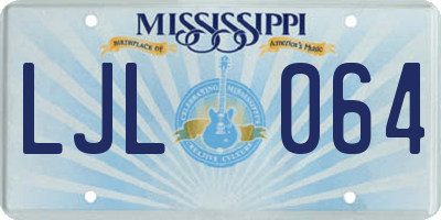 MS license plate LJL064