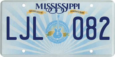 MS license plate LJL082