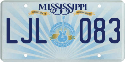 MS license plate LJL083