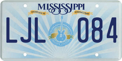 MS license plate LJL084