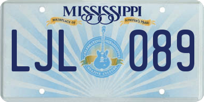 MS license plate LJL089