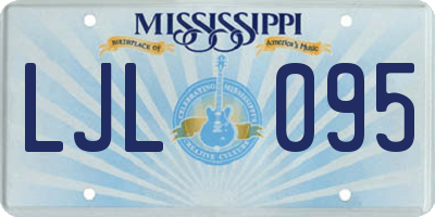 MS license plate LJL095