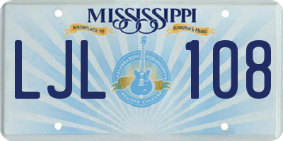 MS license plate LJL108