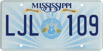 MS license plate LJL109