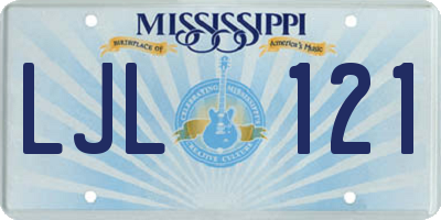 MS license plate LJL121