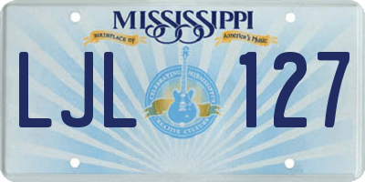 MS license plate LJL127