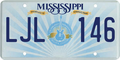 MS license plate LJL146