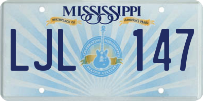 MS license plate LJL147
