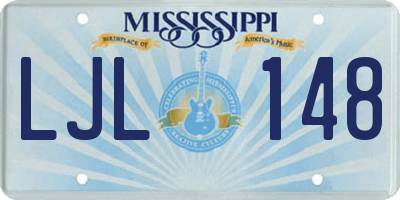 MS license plate LJL148