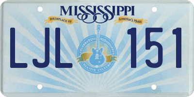 MS license plate LJL151