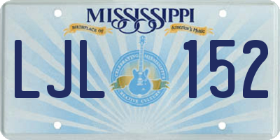 MS license plate LJL152
