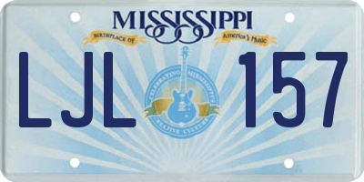 MS license plate LJL157