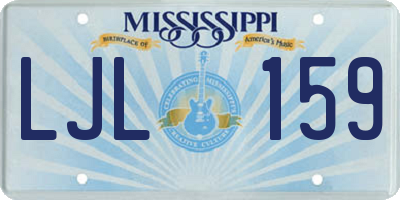 MS license plate LJL159