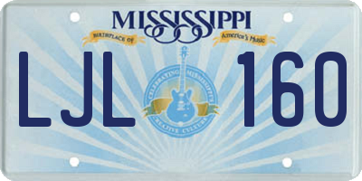 MS license plate LJL160