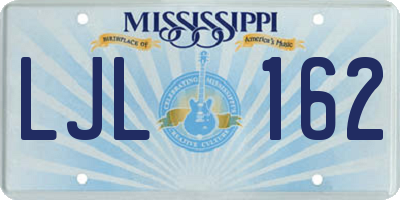MS license plate LJL162