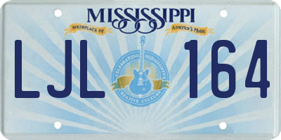 MS license plate LJL164