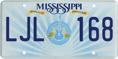 MS license plate LJL168