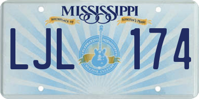 MS license plate LJL174