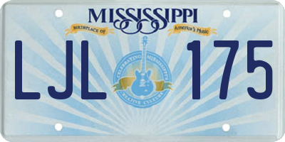 MS license plate LJL175