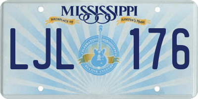 MS license plate LJL176