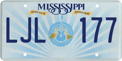 MS license plate LJL177