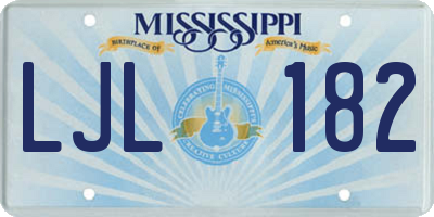MS license plate LJL182