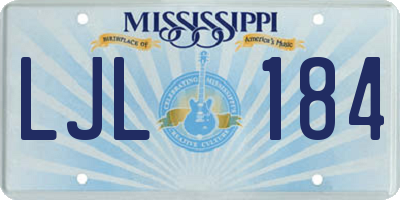 MS license plate LJL184