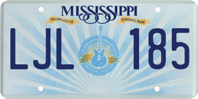 MS license plate LJL185