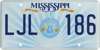 MS license plate LJL186