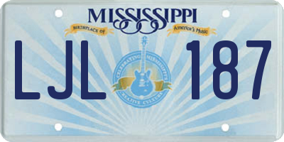 MS license plate LJL187