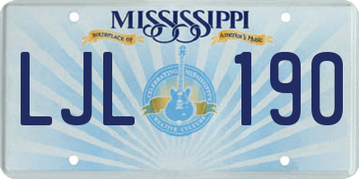 MS license plate LJL190