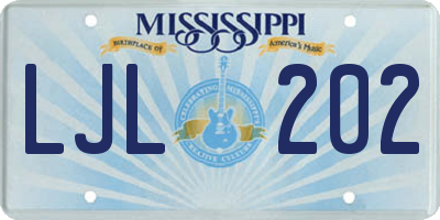 MS license plate LJL202