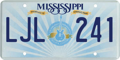 MS license plate LJL241