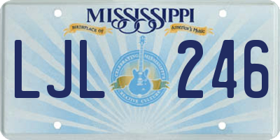 MS license plate LJL246
