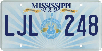 MS license plate LJL248