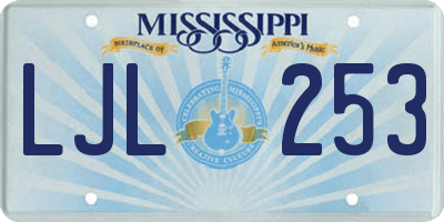 MS license plate LJL253