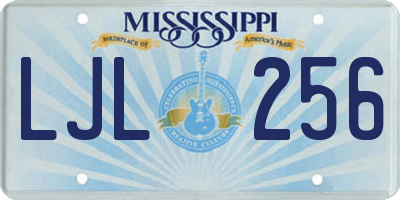 MS license plate LJL256