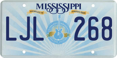 MS license plate LJL268