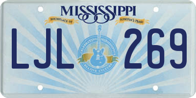 MS license plate LJL269