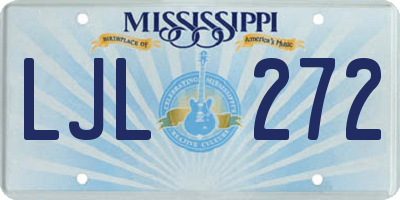 MS license plate LJL272
