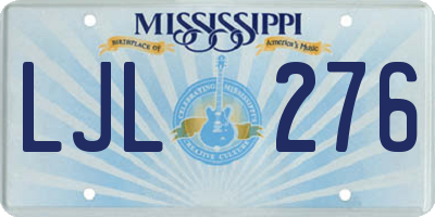 MS license plate LJL276