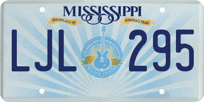 MS license plate LJL295